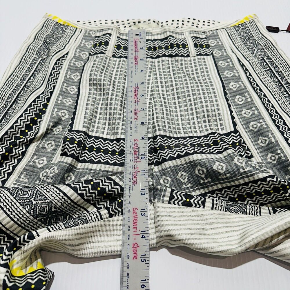 ETRO Women 44 US/8 Silk Wide Leg High Rise Aztec Ivory Gray Bandana NWT $1990 - Picture 10 of 12